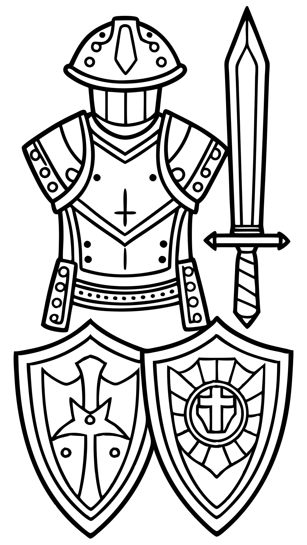 coloriage d’armure de Dieu